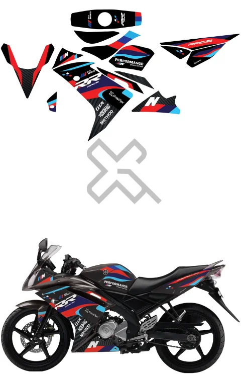 RR Edition Full Body Sticker Compatible with R15 V1 | Made In Premium Gloss Vinyl With FPF(Fade Protection Film), Water Proof, Precut Sticker,  Pack Of 1 Compatible with Both Side